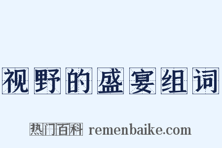 视野的盛宴组词是什么意思的图片